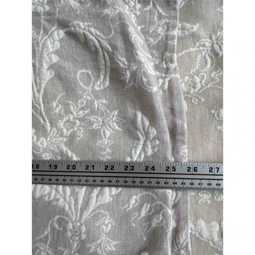 Williamsburg by Crown Crafts Beige Floral Matelasse Pillow Shams Set of 2 USA